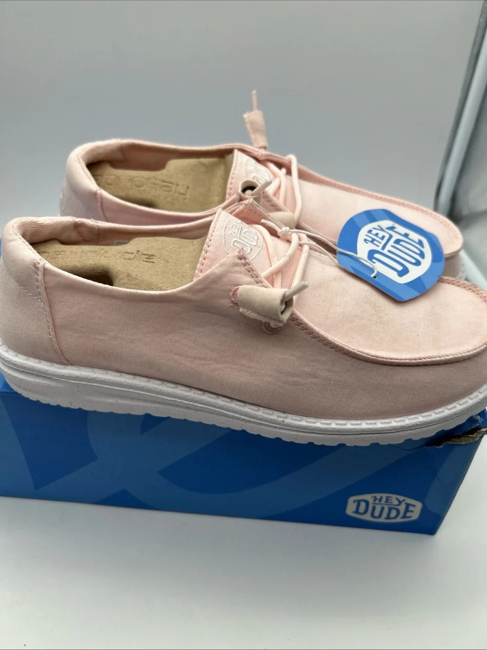 Hey Dude women’s Wendy Slip-On Sneakers in Light Pink
